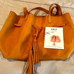 ABLE Leather shoulder bag